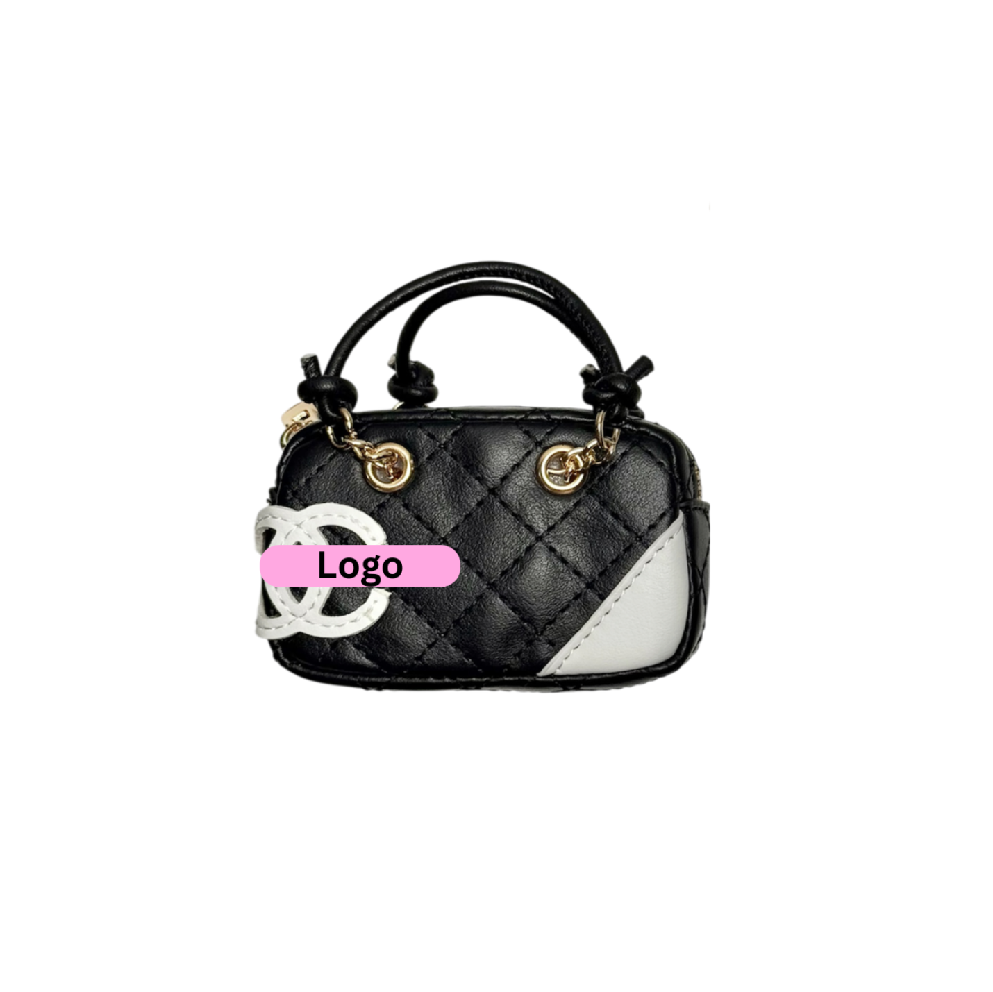 Black Mini CC Keychain Bag
