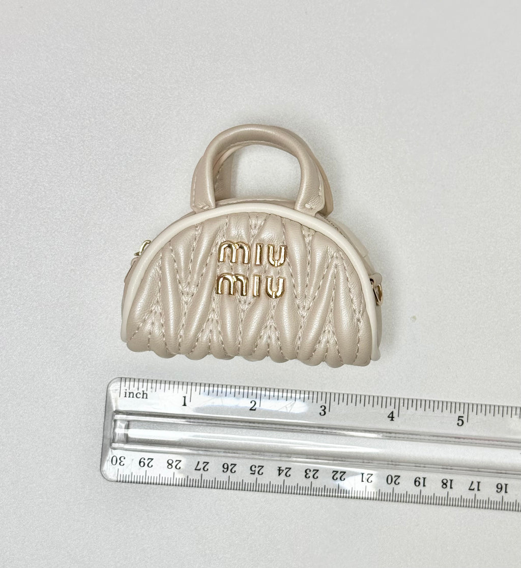 Mini Miu Barrel Keychain Bag