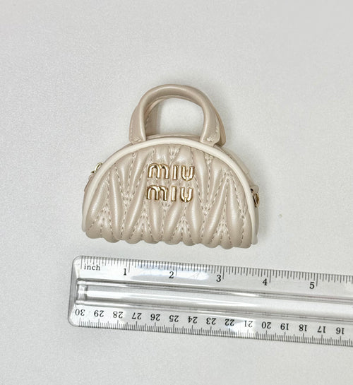 Mini Miu Barrel Keychain Bag