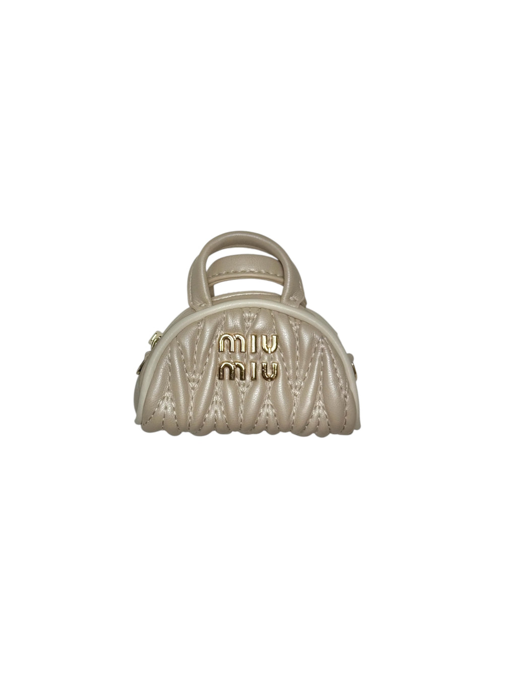 Mini Miu Barrel Keychain Bag