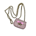 Pink Mini GG Keychain Bag